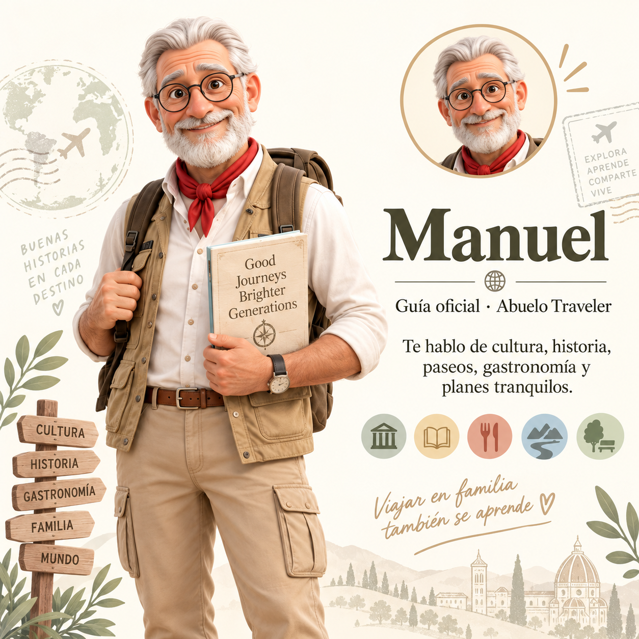 Manuel, el Abuelo Traveler: pueblos, cultura y rutas para descubrir con calma